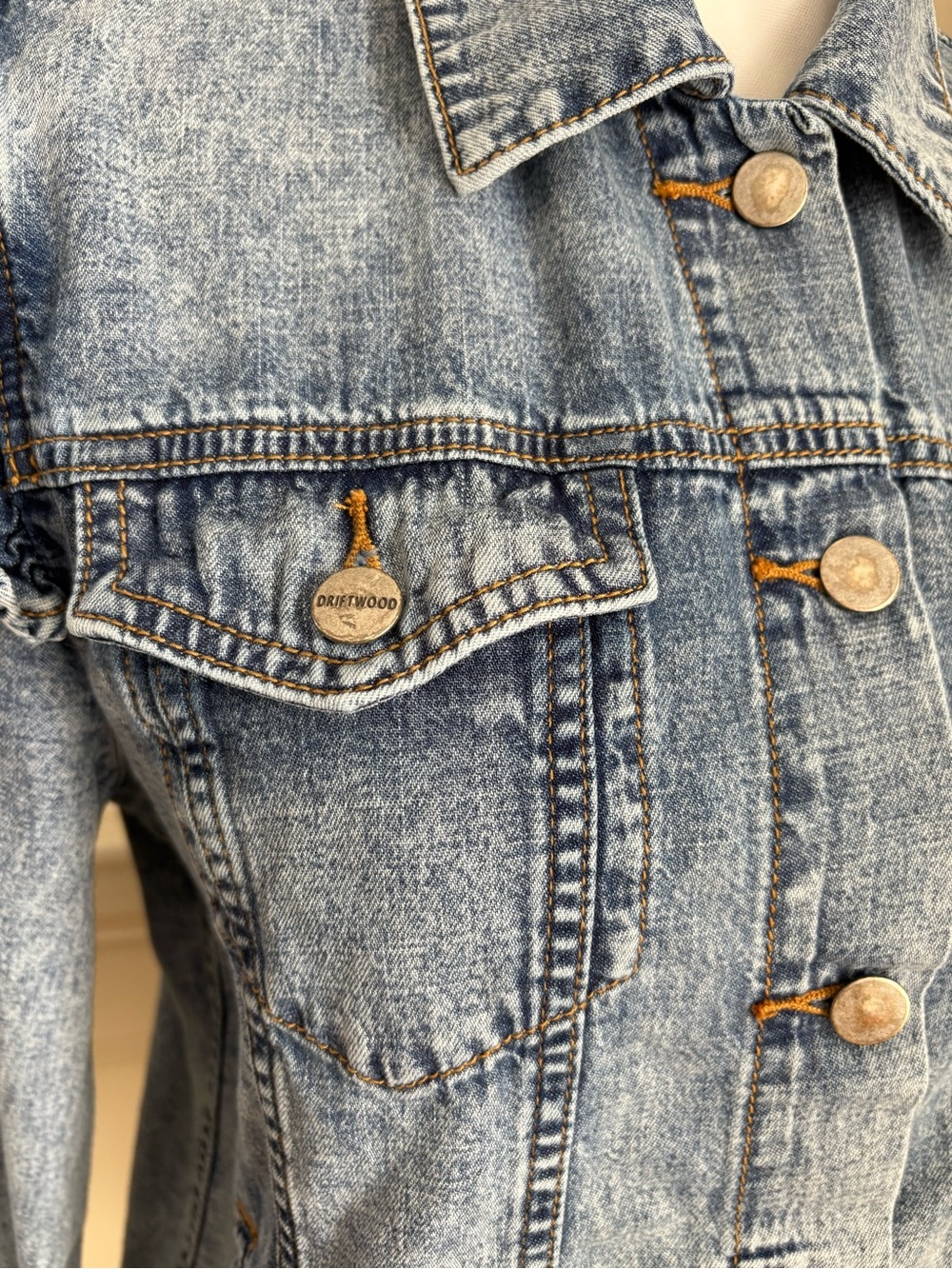 DRIFTWOOD Ruffle Trim Denim Jacket - Picture 3 of 9